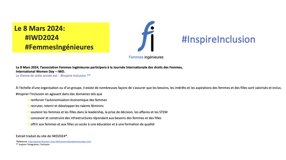 FI 8 mars 2024 Campagne  IWD2024 Inspire Inclusion  