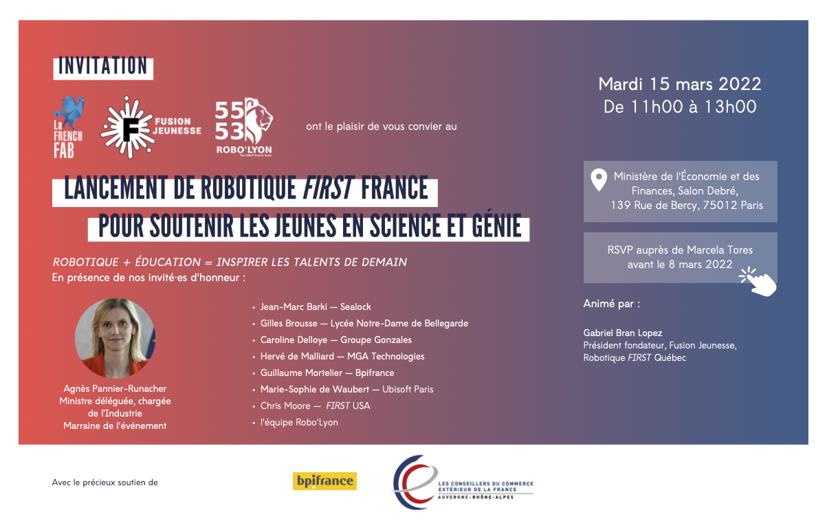 Invitation RSVP - Conf de presse 15 mars 2022